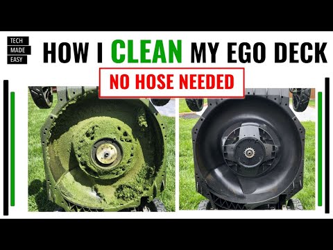 How I clean my EGO Mower Deck NO HOSE NEEDED