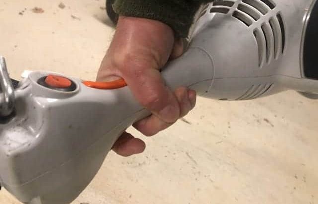 String trimmer starts but dies when giving gas.