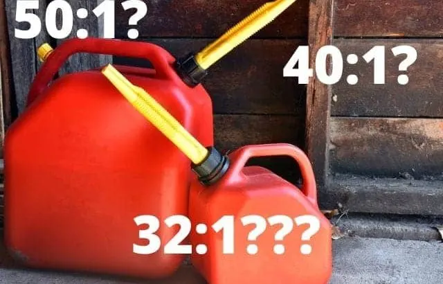 What is the proper gas to oil ratio for a string trimmer?