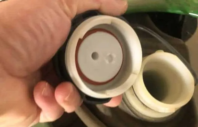 Lawnmower gas cap venting.